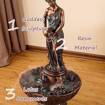 Amazon｜ブロンズ女神像、女神彫刻噴水、高さ 44 インチの女神